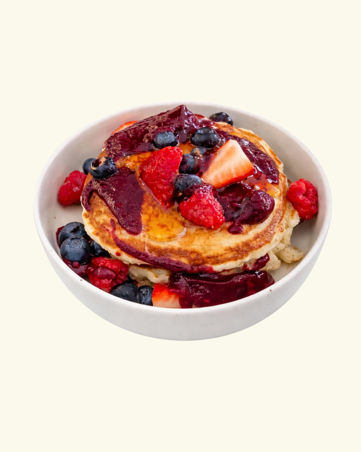 red berries pancakes